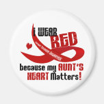 I Wear Red For My Aunt's Heart 33 Fridge Magnets