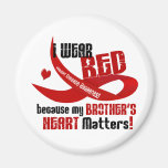 I Wear Red For My Brother's Heart 33 Refrigerator Magnets