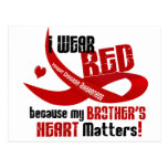 I Wear Red For My Brother's Heart 33 Post Cards
