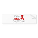 I Wear Red For My Cousin (Red Ribbon) Bumper Sticker