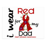 I Wear Red For My Dad 43 Heart Disease Postcards