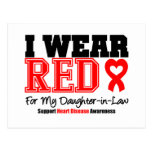 I Wear Red For My Daughter-in-Law Postcard