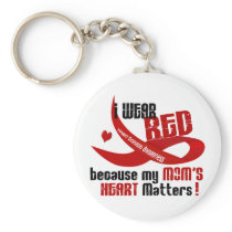 I Wear Red For My Mom 's Heart 33 Keychain