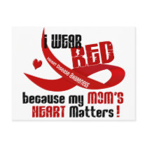 I Wear Red For My Mom 's Heart 33 Postcard