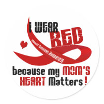 I Wear Red For My Mom 's Heart 33 Stickers