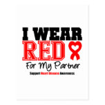 I Wear Red For My Partner Post Cards