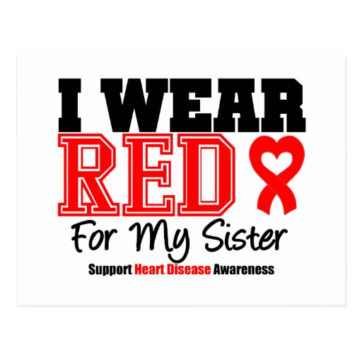 I Wear Red For My Sister Post Cards
