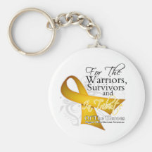 I Wear Ribbon Tribute - Neuroblastoma Key Chain