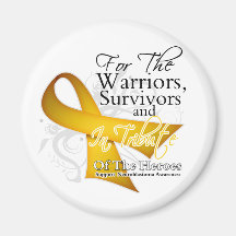 I Wear Ribbon Tribute - Neuroblastoma Magnet