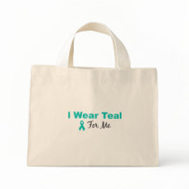 I Wear Teal For Me Tote Bags