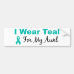I Wear Teal For My Aunt Bumper Sticker