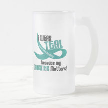 I Wear Teal For My Daughter 33 OVARIAN CANCER Tees Coffee Mug