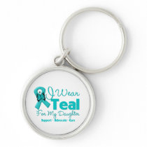 I Wear Teal For My Daughter Key Chains