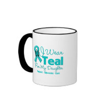 I Wear Teal For My Daughter Coffee Mugs