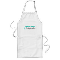 I Wear Teal For My Grandma Aprons