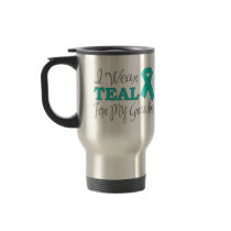 I Wear Teal For My Grandma (Teal Awareness Ribbon) Mug