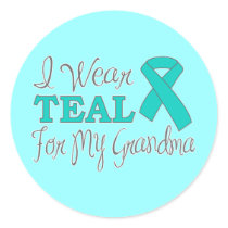 I Wear Teal For My Grandma (Teal Awareness Ribbon)
