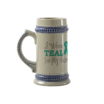 I Wear Teal For My Husband (Teal Awareness Ribbon) Mugs