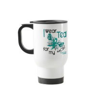 I Wear Teal For My Mom 45 Ovarian Cancer Mug