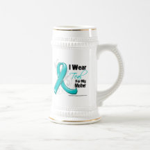 I Wear Teal For My Mother - Ovarian Cancer Mugs