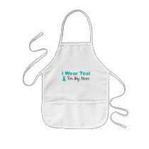 I Wear Teal For My Niece Aprons