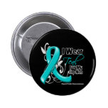 I Wear Teal For My Step-Mom - Ovarian Cancer Pin