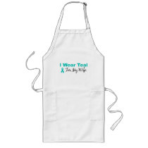 I Wear Teal For My Wife Aprons