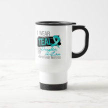 I Wear Teal Ribbon Daughter-in-Law Ovarian Cancer Coffee Mug