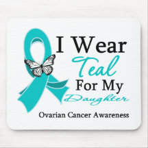 I Wear Teal Ribbon Daughter Ovarian Cancer Mousepad
