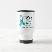 I Wear Teal Ribbon Daughter Ovarian Cancer Coffee Mug