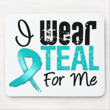 I Wear Teal Ribbon For Me Mouse Pads
