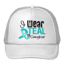 I Wear Teal Ribbon For My Daughter Mesh Hats