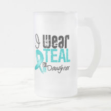 I Wear Teal Ribbon For My Daughter Mug