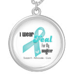 I Wear Teal Ribbon For My Daughter Necklace