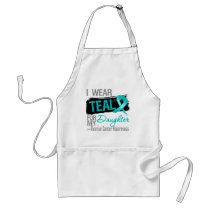 I Wear Teal Ribbon For My Daughter Ovarian Cancer Apron