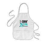 I Wear Teal Ribbon For My Grandma Apron