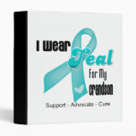 I Wear Teal Ribbon For My Grandson Vinyl Binders