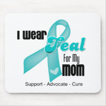 I Wear Teal Ribbon For My Mom Mousepad
