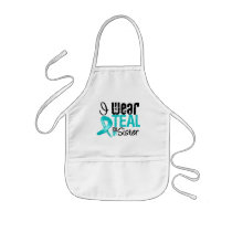 I Wear Teal Ribbon For My Sister Apron