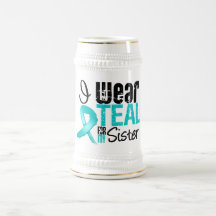 I Wear Teal Ribbon For My Sister Mug