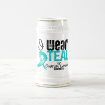 I Wear Teal Ribbon For Ovarian Cancer Awareness Coffee Mug