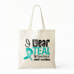 I Wear Teal Ribbon Gynecological Cancer Awareness bags