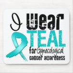 I Wear Teal Ribbon Gynecological Cancer Awareness mousepads
