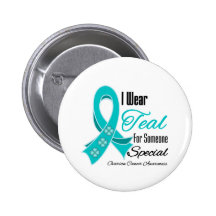 I Wear Teal Ribbon Someone Special Ovarian Cancer Pins