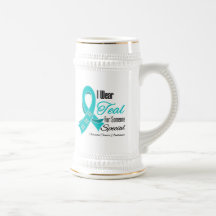 I Wear Teal Ribbon Someone Special Ovarian Cancer Coffee Mugs