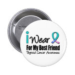 I Wear Thyroid Cancer Ribbon Best Friend Pinback Button