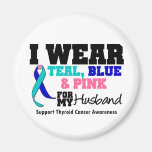 I Wear Thyroid Cancer Ribbon For My Husband Magnets