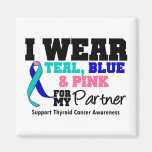 I Wear Thyroid Cancer Ribbon For My Partner Refrigerator Magnet