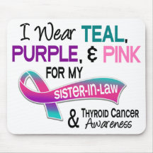 I Wear Thyroid Cancer Ribbon For My Sister-In-Law Mouse Pads
