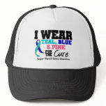 I Wear Thyroid Cancer Ribbon For The Cure hats